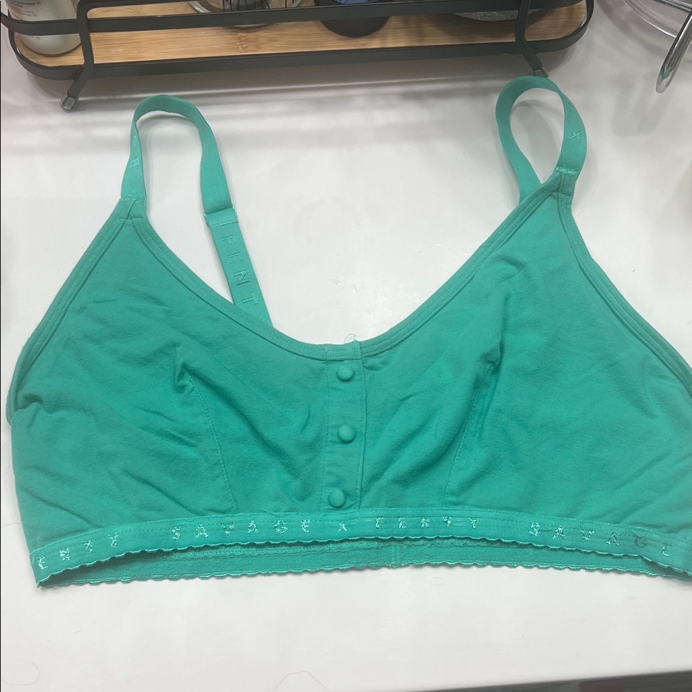 Savage X Fenty Turquoise Button Bralette